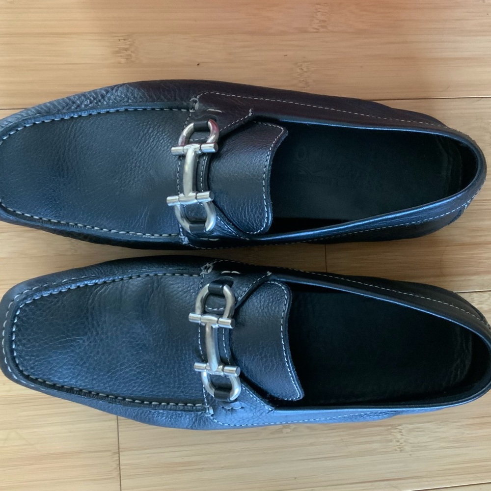 Salvatore Ferragamo Black Leather Loafers